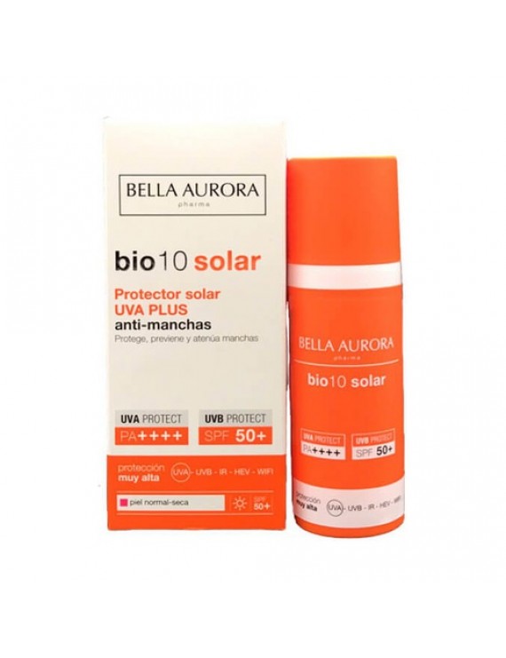 Bella Aurora Bio10 Anti-Blemish Sunscreen UVA-Plus SPF50 + | Normal-Dry Skin, 50 Ml.