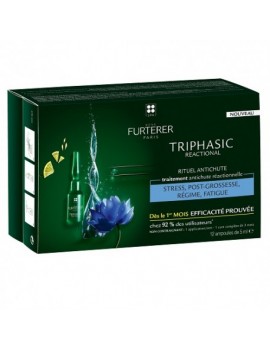 René Furterer Triphasic Reactional Hair Loss Treatment, 12 Ampoules