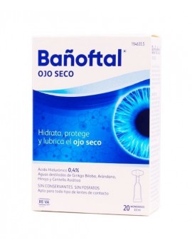Bañoftal Dry Eye Drops Monodose, 20 ml