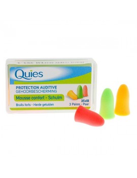 Quies Hearing Protection Comfortable Ear plugs 35 dB 3 pairs
